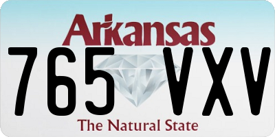 AR license plate 765VXV