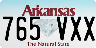 AR license plate 765VXX
