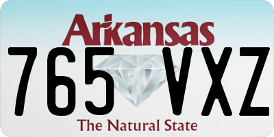 AR license plate 765VXZ