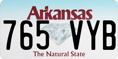 AR license plate 765VYB