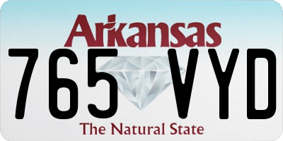 AR license plate 765VYD