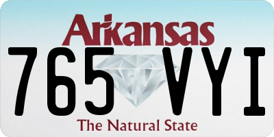 AR license plate 765VYI