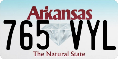 AR license plate 765VYL