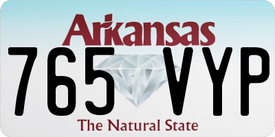 AR license plate 765VYP