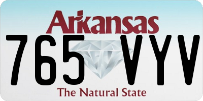 AR license plate 765VYV
