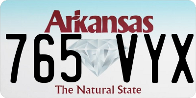 AR license plate 765VYX