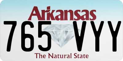 AR license plate 765VYY