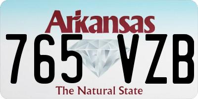 AR license plate 765VZB