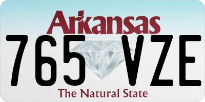 AR license plate 765VZE