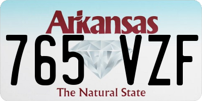 AR license plate 765VZF