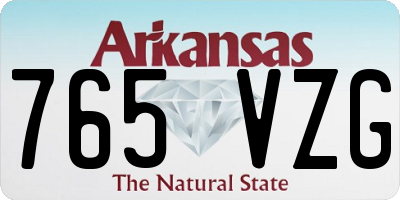 AR license plate 765VZG