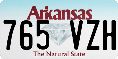 AR license plate 765VZH