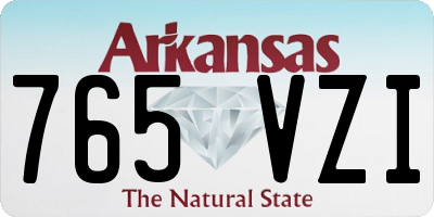 AR license plate 765VZI