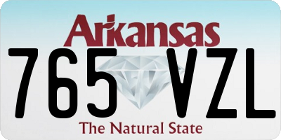AR license plate 765VZL