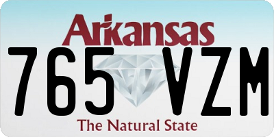 AR license plate 765VZM