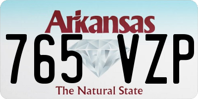 AR license plate 765VZP