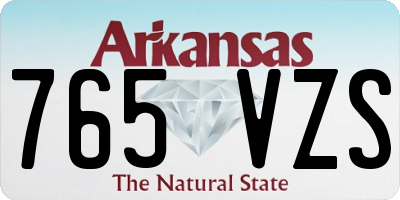 AR license plate 765VZS