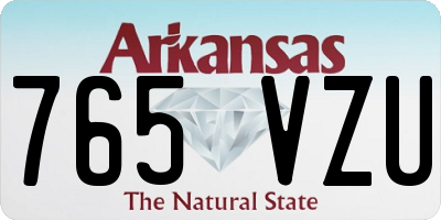 AR license plate 765VZU