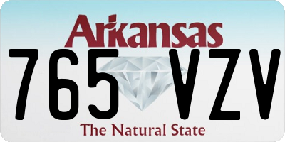 AR license plate 765VZV