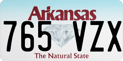 AR license plate 765VZX