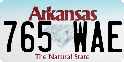 AR license plate 765WAE