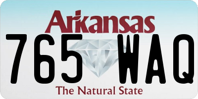 AR license plate 765WAQ