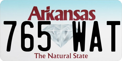 AR license plate 765WAT