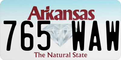 AR license plate 765WAW