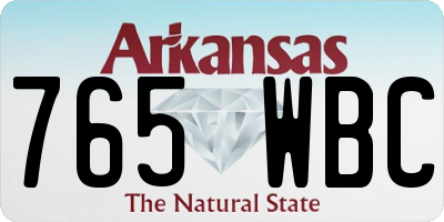 AR license plate 765WBC