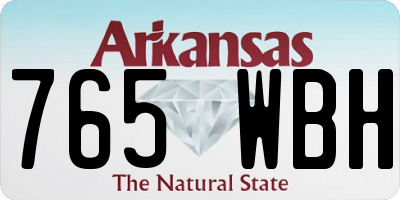 AR license plate 765WBH