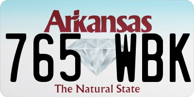 AR license plate 765WBK