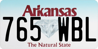 AR license plate 765WBL