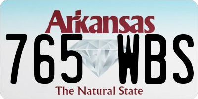 AR license plate 765WBS