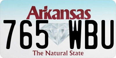 AR license plate 765WBU