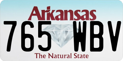 AR license plate 765WBV