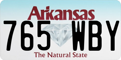 AR license plate 765WBY