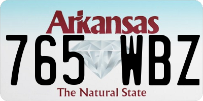 AR license plate 765WBZ