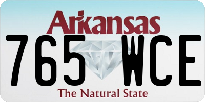 AR license plate 765WCE