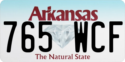 AR license plate 765WCF