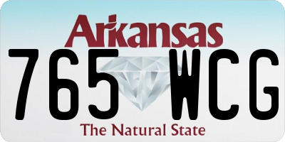 AR license plate 765WCG