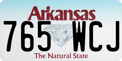 AR license plate 765WCJ