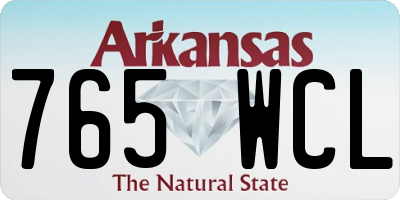 AR license plate 765WCL