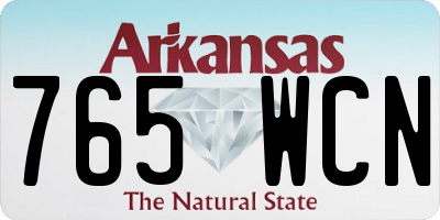 AR license plate 765WCN