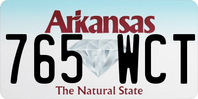 AR license plate 765WCT
