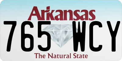 AR license plate 765WCY