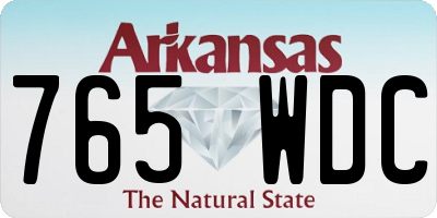 AR license plate 765WDC