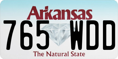 AR license plate 765WDD