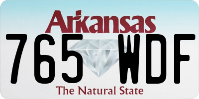 AR license plate 765WDF