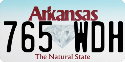 AR license plate 765WDH