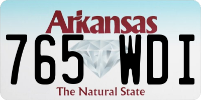 AR license plate 765WDI